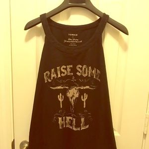 Torrid black “Raise Some Hell” tank